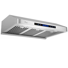 [Used] Awoco RH-S10-30S 30"W 7"H S/S Range Hood, 4 Speeds, 8" Vent, 2 LED