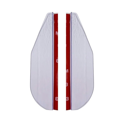 2PCS Car Rearview Mirror Rain Visor Eyebrow Covers - Black, White & Carbon Fiber - Picture 3 of 24