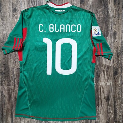 2010 Adidas Mexico Home Soccer Jersey Cuauhtémoc Blanco Men