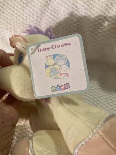 EDEN Pony W/purple Mane BABY CHEEKS” plush Rattle Brand New W/TagHORSE lovey 7" - Picture 23 of 24