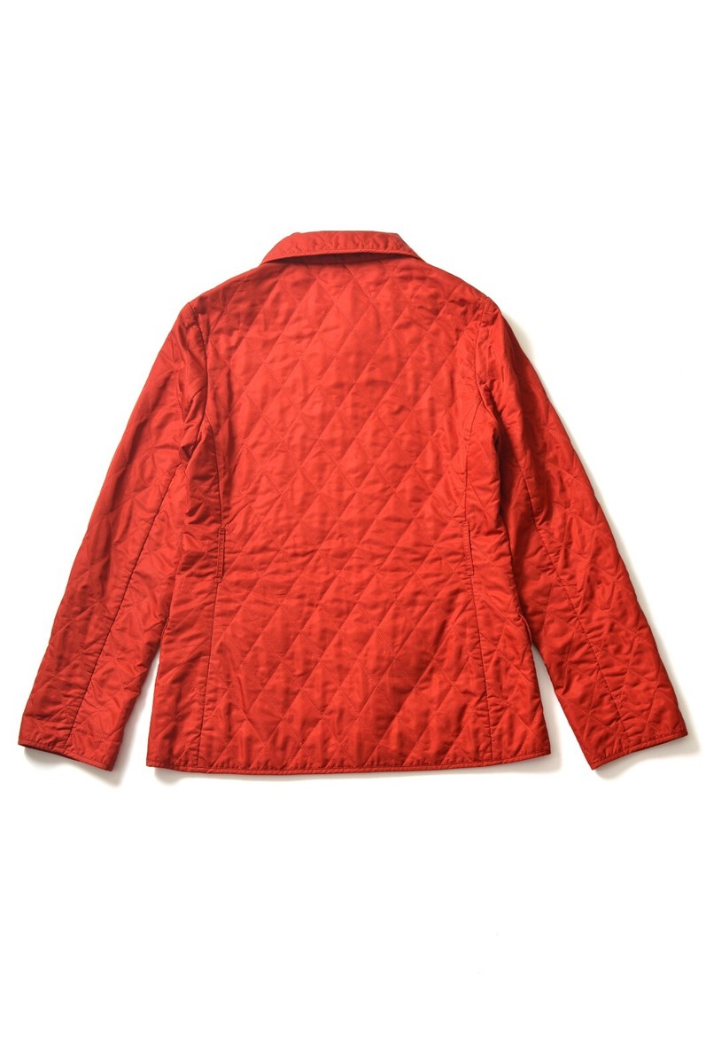 美品　レディース　バーバリー　ジャケット　赤　XS Burberry London Womens Red Quilted Jacket Check Lining