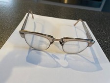 Vintage SHURON 1940'S SAFETY HORNED RIM GLASSES