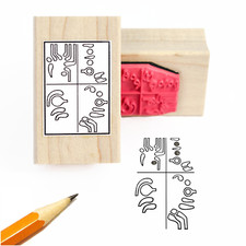 Bassoon Fingering Diagram Rubber Stamp-Stamp and fill in any possible fingering 