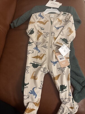 PL Baby Basics Petit Lem 2-teiliges Set Strampler Baby Grow 6 Monate Reißverschluss Dinosaurier
