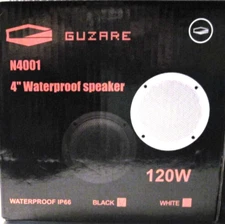 GUZARE 4" WATERPROOF SPEAKER, N4001 1 PAIR, BLACK WITH FAST SHIPPING!!