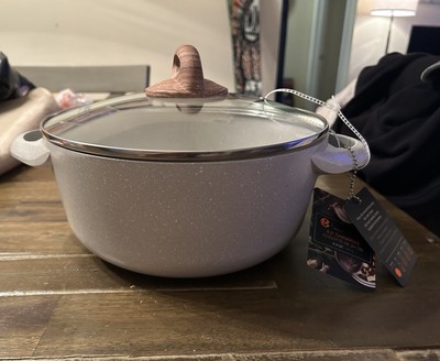 Masterclass Premium Cookware Collection 9.5'' 4.3 qt Casserole Beige Pan Pot New