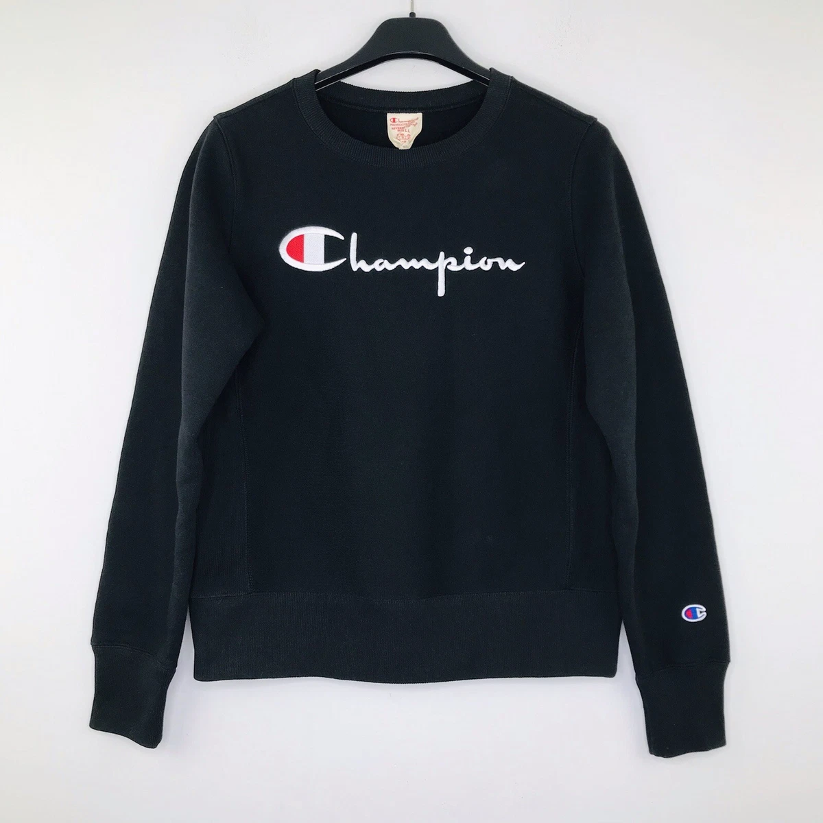 Champion Women s Small Sweater Reverse Weave Warm Up Crew Neck