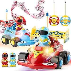 Set of 2 Remote Control Car, Remote Control Toys, Toddler Boy Toys, Blue/Red - Picture 3 of 8
