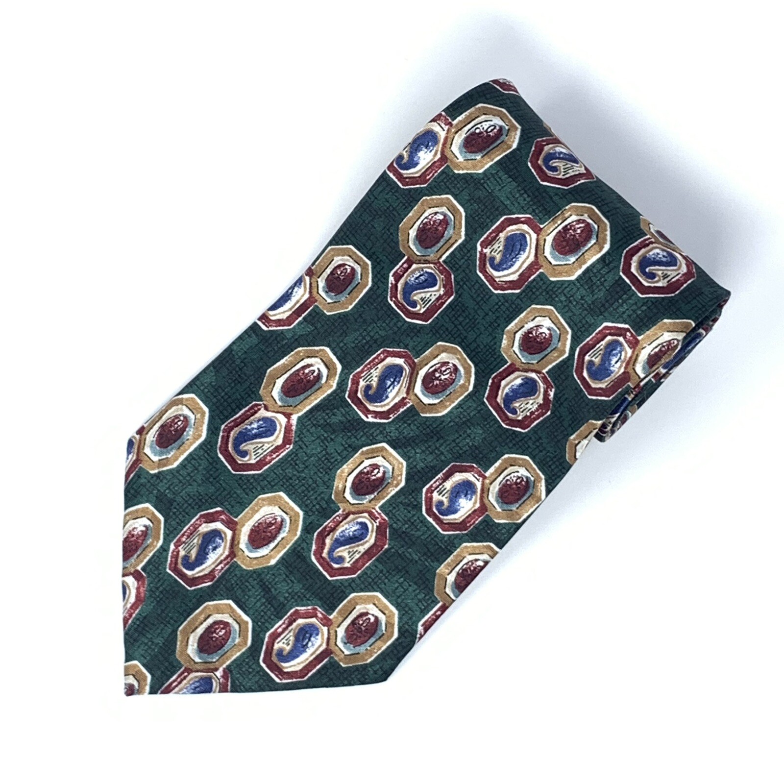 Wembley Green with abstract Pattern Polyester Men… - image 9