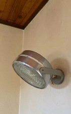 Applique lampe circulaire pivotante orientable verre prismatique alu 60's