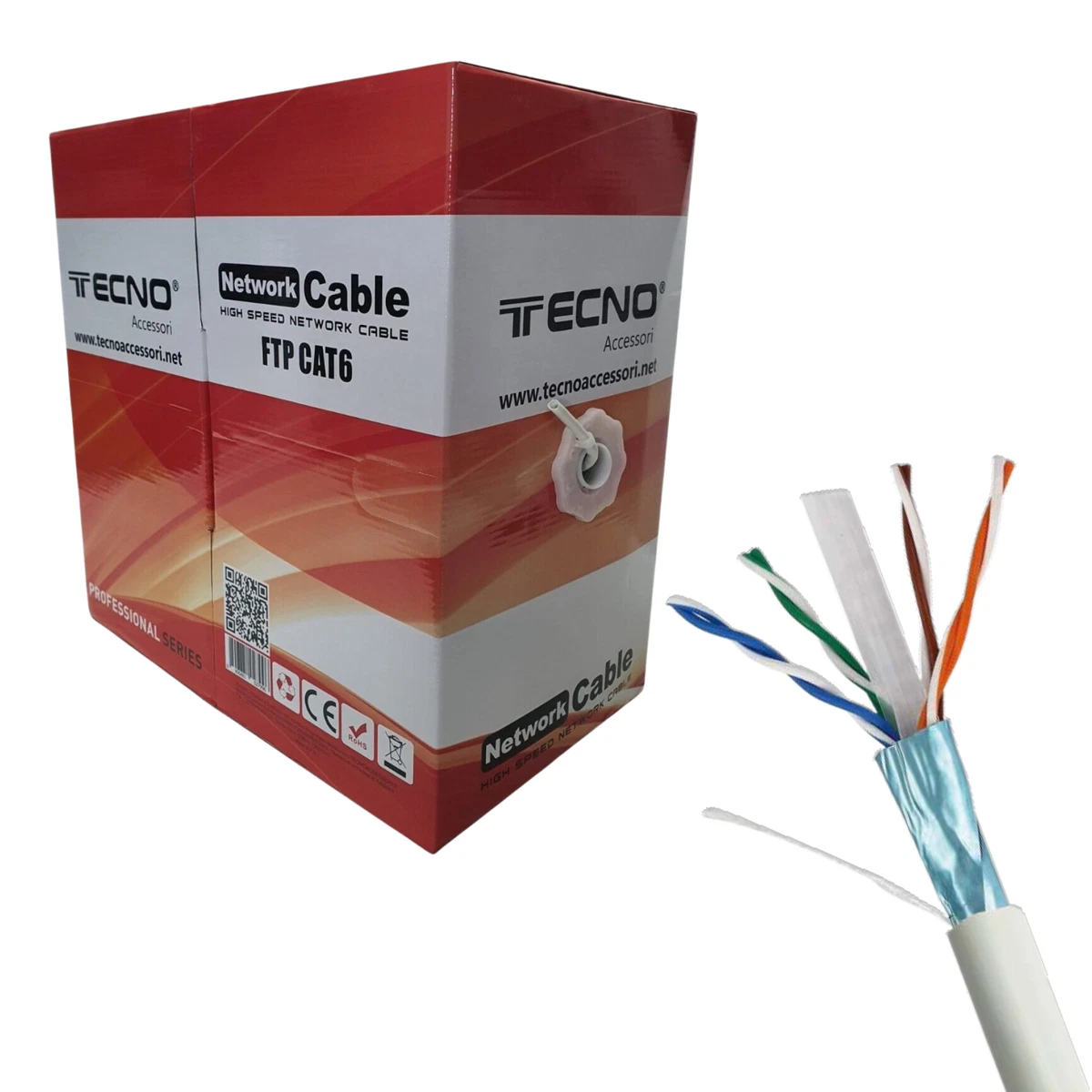 Cavo 1m di RETE Ethernet Lan Schermato Cat6 FTP RJ45 per pc modem adsl internet