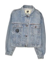 Lois Womens Denim Jacket Uk 16 Large Blue Cotton Ae04