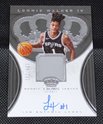 2018-19 Panini Crown Royale Lonnie Walker IV Auto Patch Rookie RC 