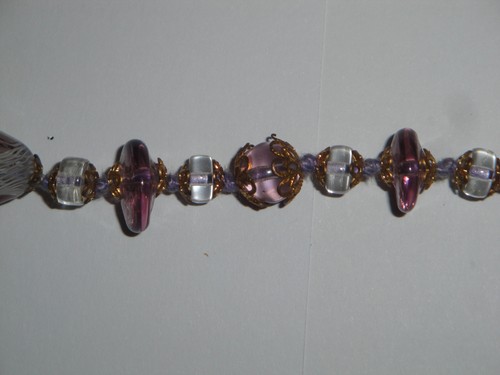 Collana antica vintage con grandi ovali in vetro rosa di MURANO originale 100% - Foto 8 di 11