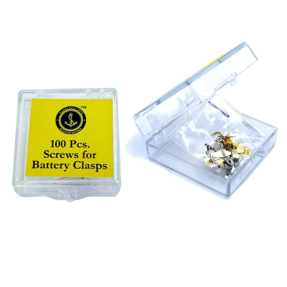 100 Tiny Screws for Battery Clasps Clamps Covers Quartz Watch Batteries