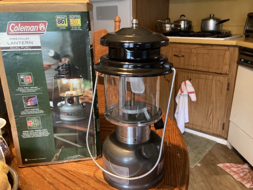 Coleman Dual Fuel Camping Lantern excellent 861 Bright eBay