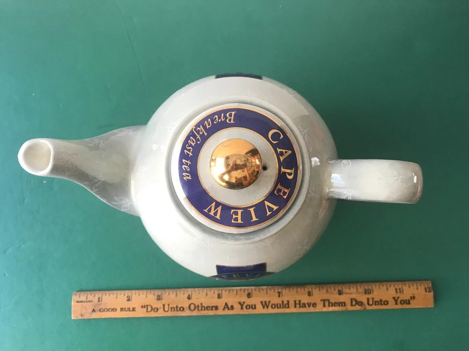 CAPEVIEW Breakfast TEAPOT with LID CARDEW Design England UK 25 Years Amway - Image 3 of 4