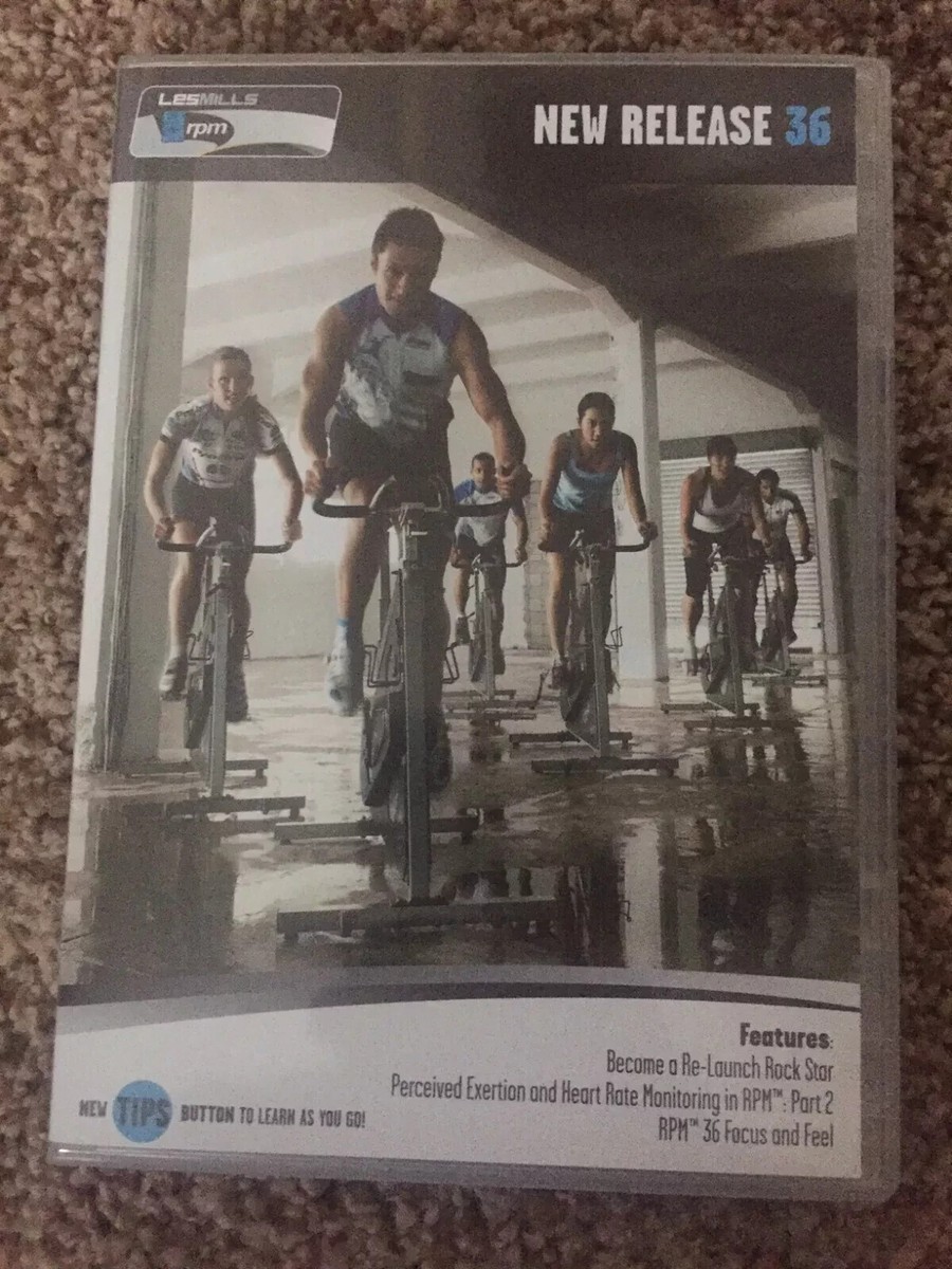 Les Mills RPM 36 music, DVD, Notes spinning, Please read