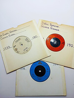 3 X 70's Soul Disco 7'' Vinyl 45's/Gloria Gaynor/Chaka Khan/RAYDIO 1978 Excellent