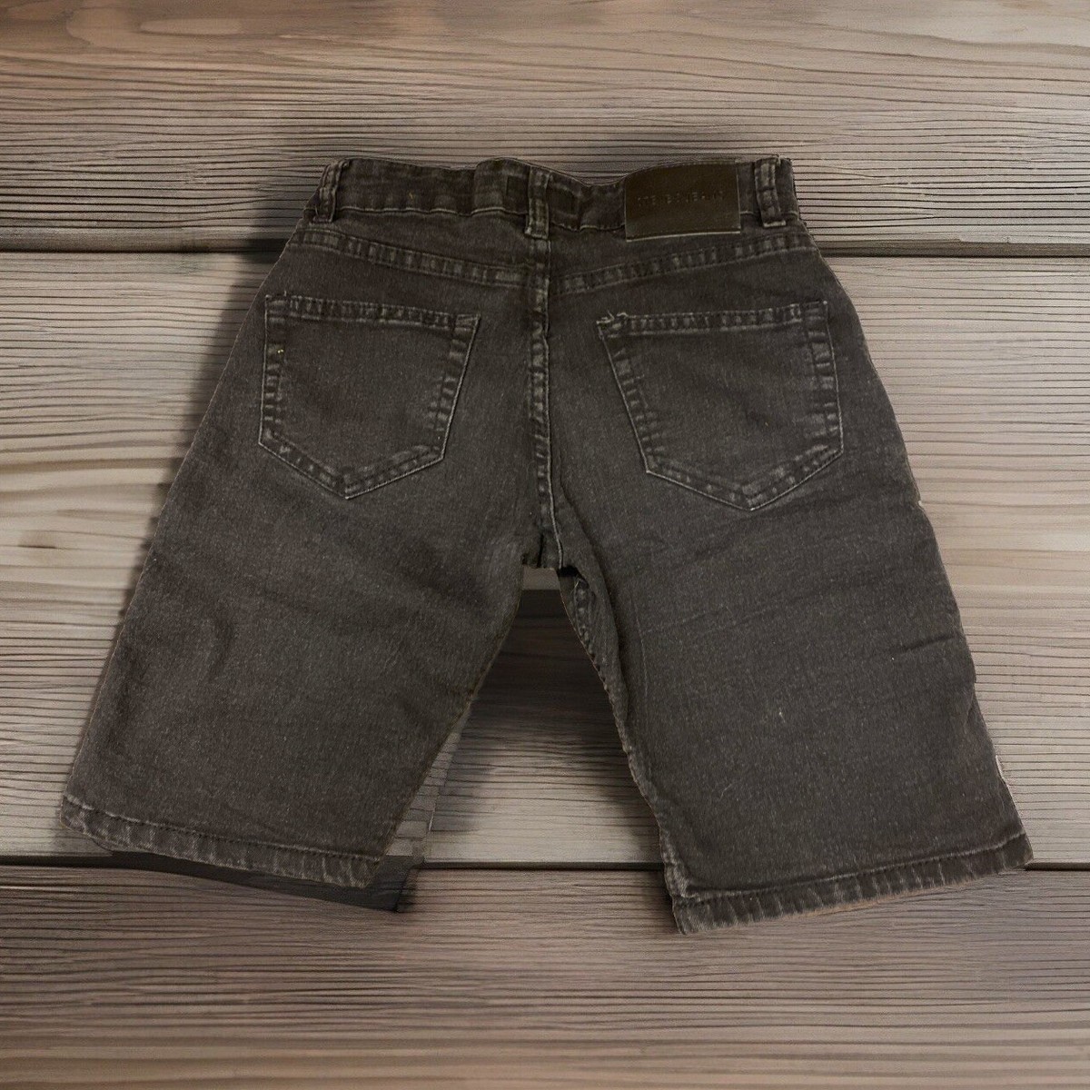 Steve's Jeans Moto Denim Shorts Men's 28 Black Stacked 5