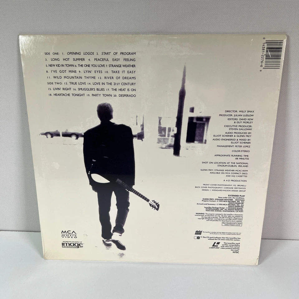 Glenn Frey Strange Weather Live In Dublin MCA Music Video Laserdisc NEW! SEALED - Image 2 of 3