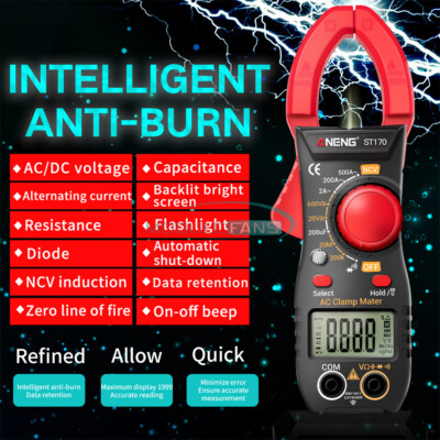 Digital Clamp Meter Multimeter DC/AC Current Ammeter Voltage Diode Tester Tool