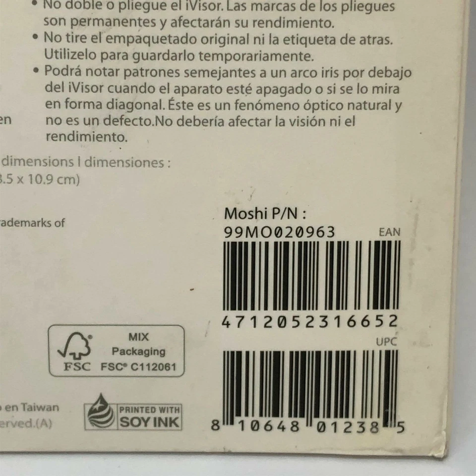 Moshi iVisor XT Crystal Clear Screen Protector Kindle 7.2 x 4.3 inch - Image 3 of 3