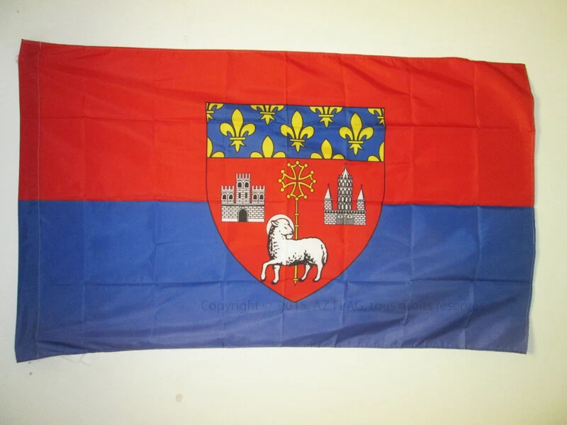 DRAPEAU TOULOUSE 150x90cm - DRAPEAU TOULOUSAIN 90 x 150 cm Fourreau pour hampe - - Photo 1/1