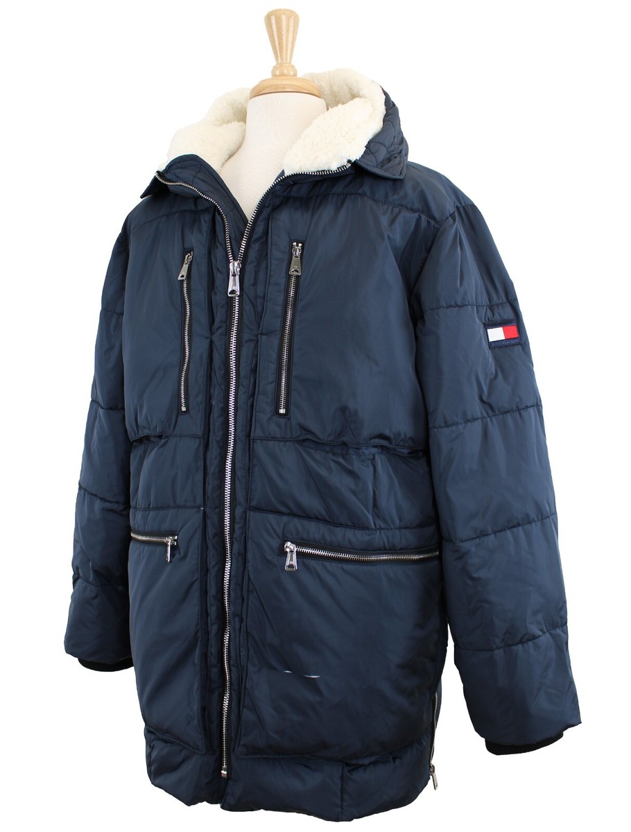 Tommy Hilfiger Men's Hooded Parka Coat Heavyweight Mid-Length