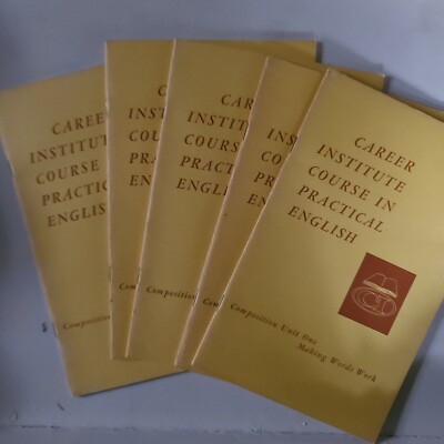 Vintage-CAREER INSTITUTE COURSE IN PRACTICAL ENGLISH~ UNITS 1-5~ Very Good!