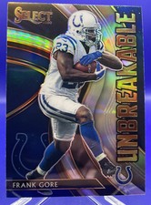 2020 Panini Select FRANK GORE Indianapolis Colts Silver Prizm Unbreakable # U23