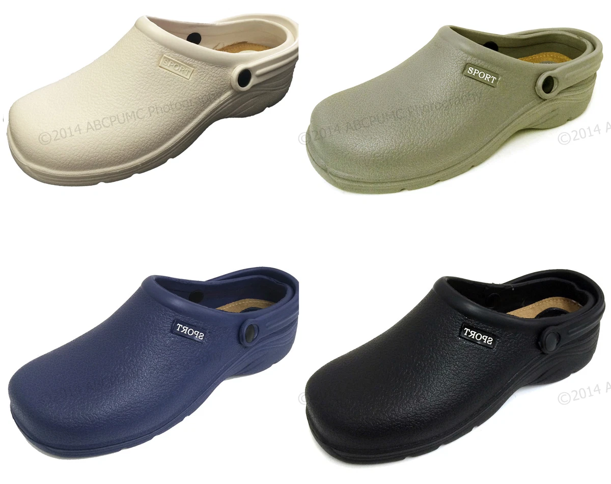 Men s Clogs Shoes Gardening Nursing Hospital Slip on Casual Sandals Sizes 7 12