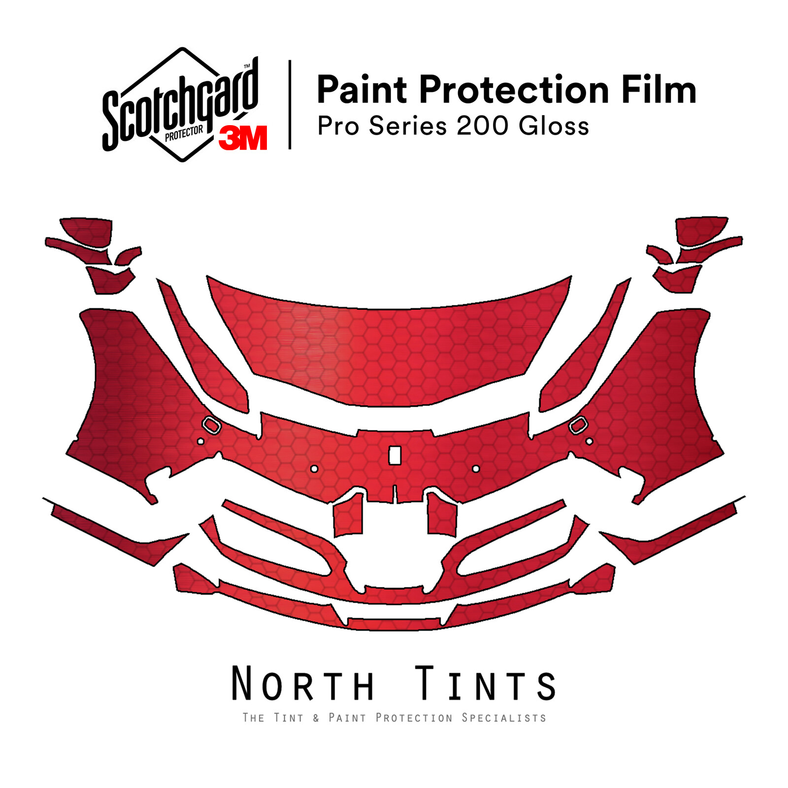 Ferrari 488 2016-2019 3M PRO Series PreCut Paint Protection Film Clear Bra PPF