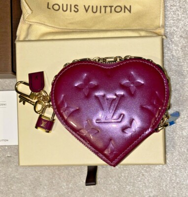 Louis Vuitton Vernis Patent Leather Purple Zip Coin Key Charm