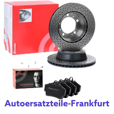 BREMBO Bremsscheiben + Bremsbeläge HINTEN PORSCHE 911 (996) 997 Cabriolet Targa