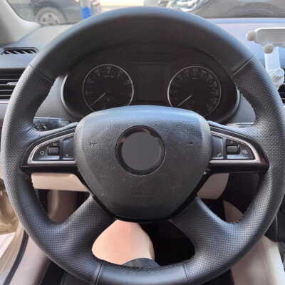 Alcantera Steering Wheel Cover Real Leather Wheel Wrap for SKODA RAPID OCTAVIA A