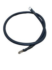 2 AWG Copper 3' Black Battery Cable 3/8" Lugs Wire Car Marine Inverter RV