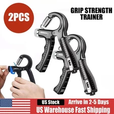 2Pcs Grip Strength Power Trainer Gripper Strength Adjustable Gym Exerciser NEW