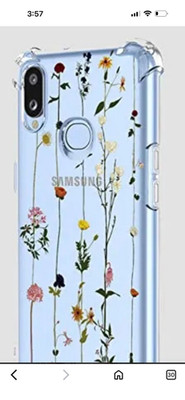 Clear TPU Flower Glossy Case for Samsung Galaxy A10S M01S