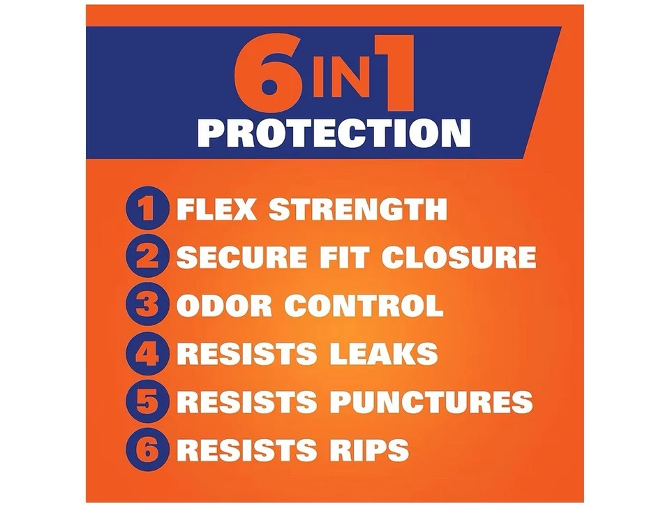 Bolsas de basura fuertes ultra fuertes de 13 galones, altas - blancas, aroma a ráfaga limpia Foto 3 de 4