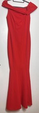 GODDIVA Cherry Red Glamorous Gown Bridesmaid Prom Maxi Dress Size UK 10