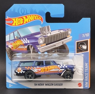 Hot Wheels 2021 - Race Team 7/10 '64 Nova Wagon Gasser Super Treasure Hunt Short