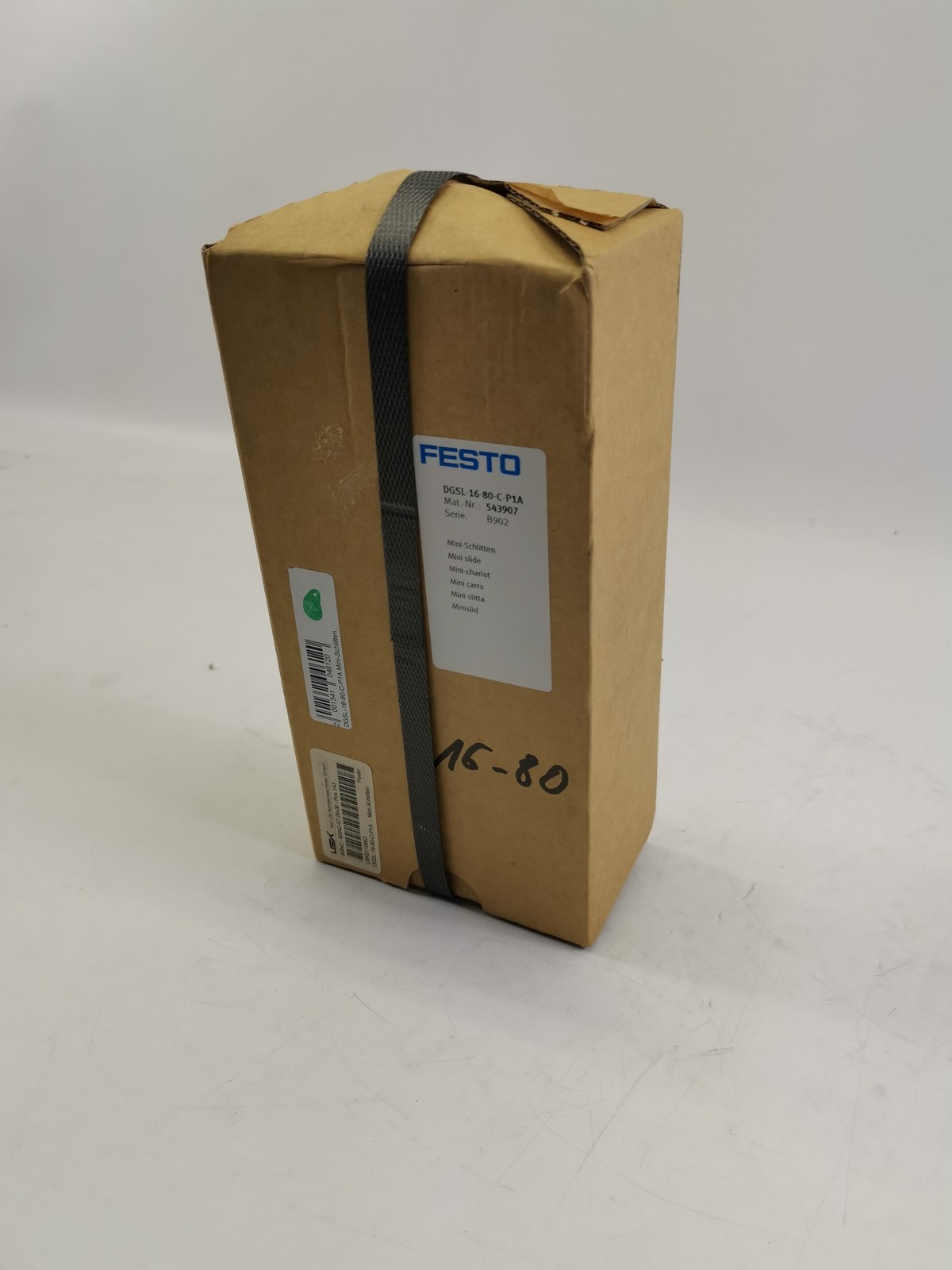 Festo 543907 DGSL-16-80-C-PA Mini Slide NEW