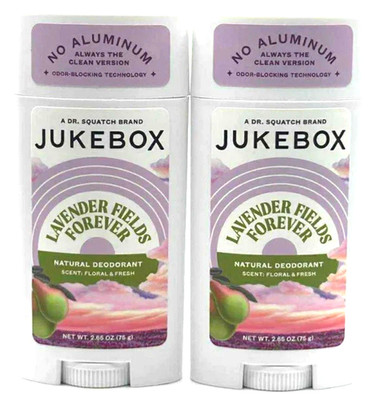 JUKEBOX Natural Deodorant Aluminum Free for Women Lavender Fields Forever 2 PACK
