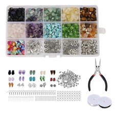 Irregular Chips Stone Beads Kit String for DIY Crafts
