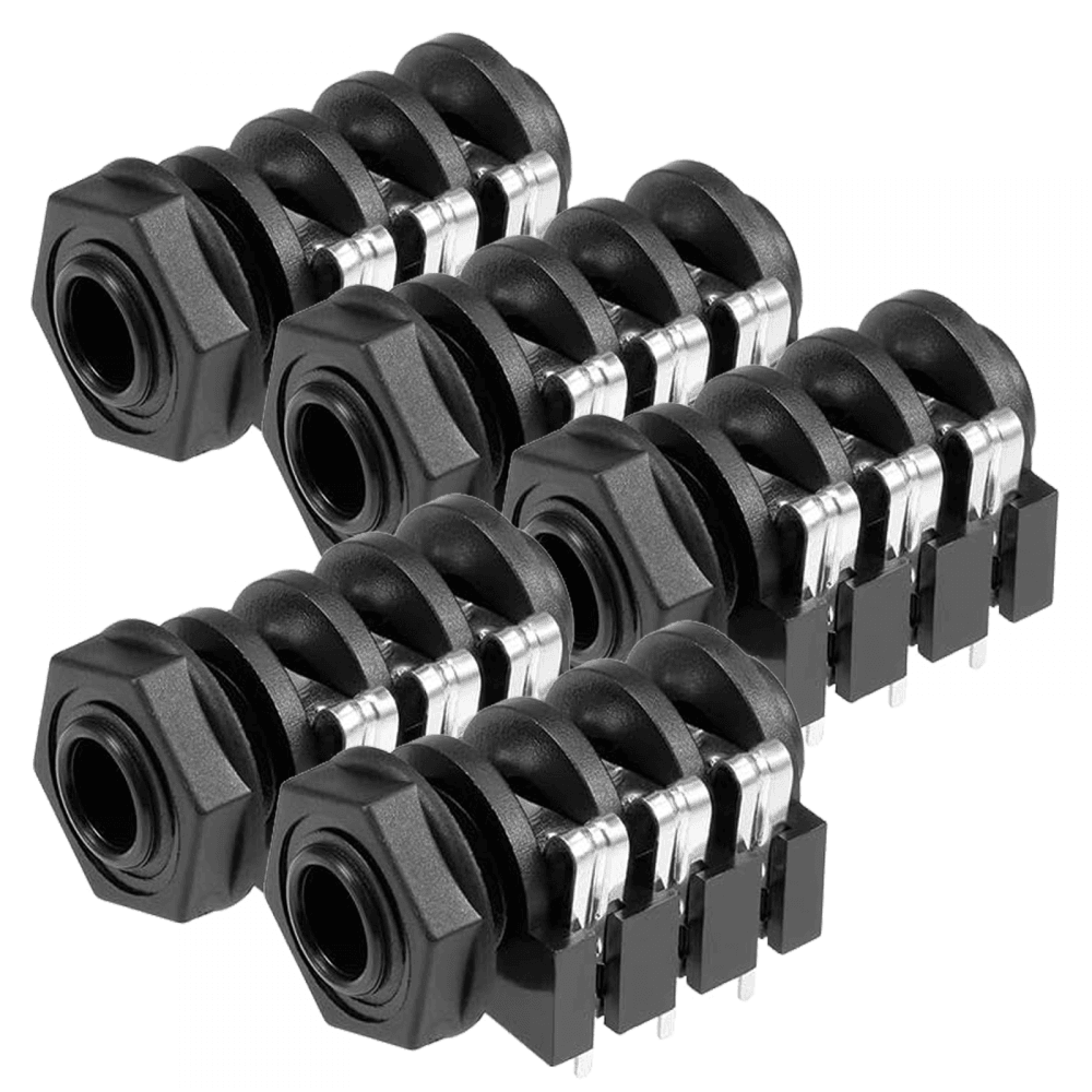 5pc Stereo Jack Chassis Socket 6.35mm 1/4 inch PCB Mount M11 Neutrik NMJ6HFD2