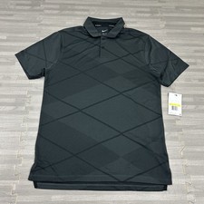 Nike Dri-Fit Golf Polo Shirt Vapor Jacquard Mens Size Small SS GM1139 Black 70
