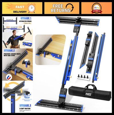 Stair Tread Template Tool - Aluminum Alloy Jig for Easy Measuring 23'' to 64.2