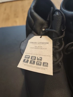 Steel Toe Capped Black Leather Contractor CB101 Lithium Safety Boots (UK 10) - Image 1 of 4
