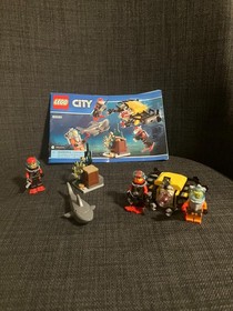 LEGO City Deep Sea Divers Submarine Shark, 60091, retired, used complete